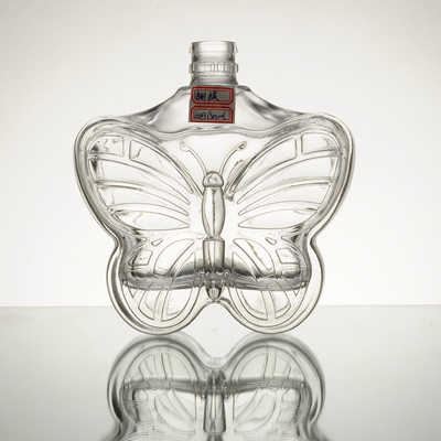 Vierkante, op maat ontworpen, diervormige 500 ml 750 ml glazen fles voor brandy, whisky en wodka