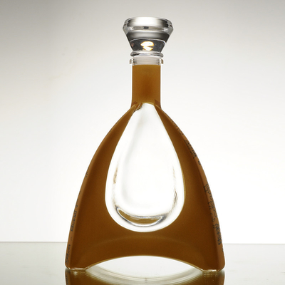 Vierkante, op maat ontworpen, diervormige 500 ml 750 ml glazen fles voor brandy, whisky en wodka