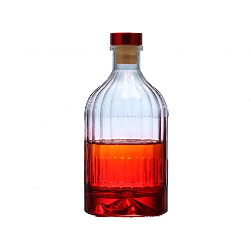 Super Flint Glas Basis Materiaal Whisky Fles 350 ml 500 ml 700 ml 750 ml met Cork Top Cap