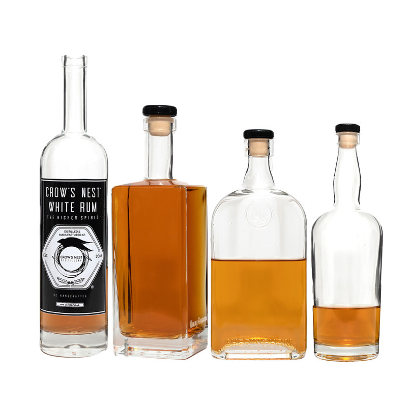375 ml 500 ml 750 ml 1000 ml capaciteit Glasflessen voor wodka met korktop schroef GPI Top Cap
