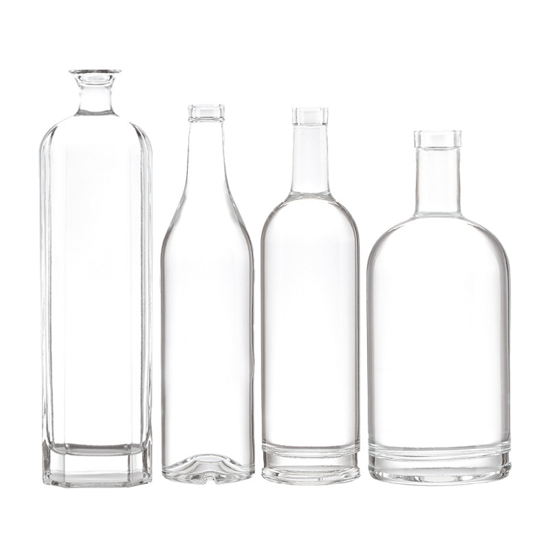 Super Flint glasmateriaal 600 ml glazen drankfles voor op maat gemaakt ontwerp en logo drukken