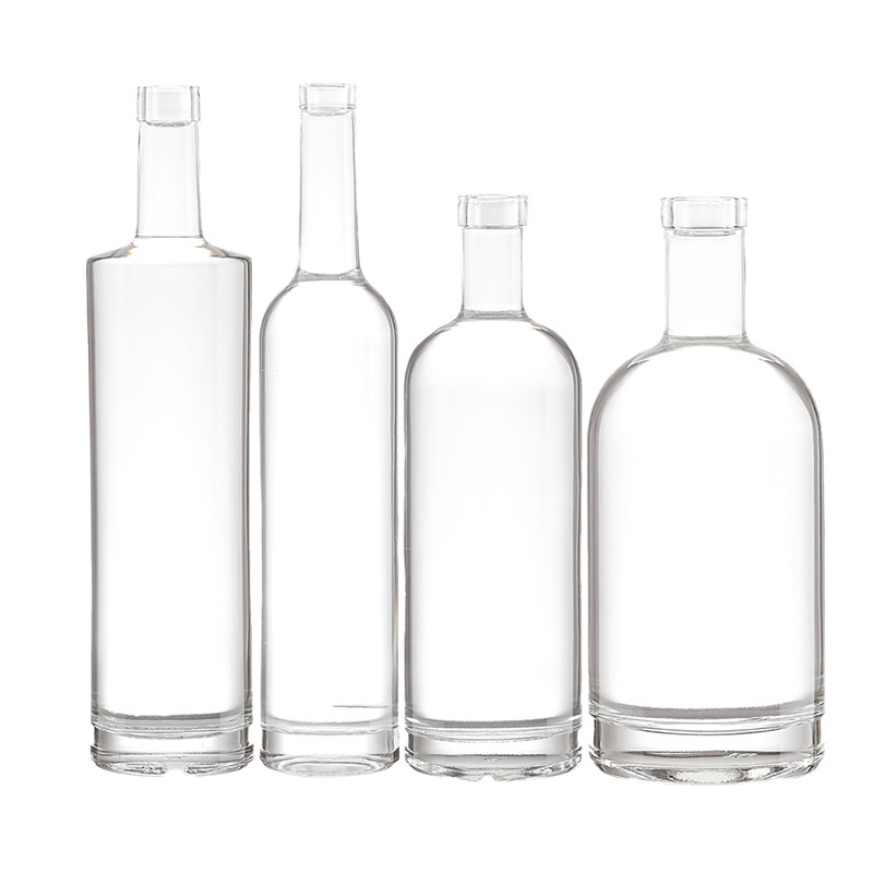 700 ml 200 ml 500 ml 1 liter glazen dop Vodka Brandy flessen voor het bewaren van heldere champagne