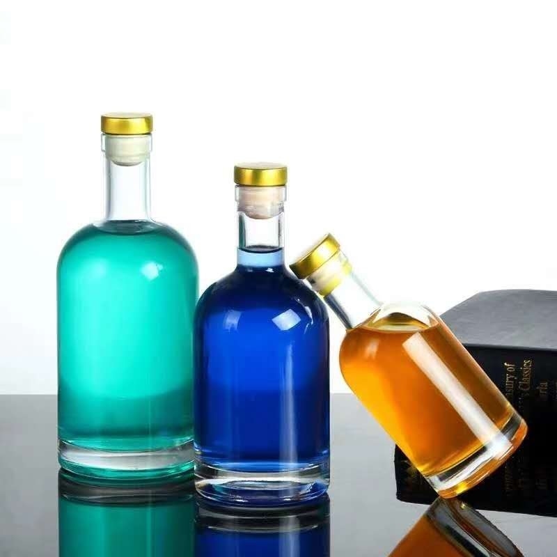 375 ml 500 ml 700 ml 750 ml 1000 ml transparante lege glazen flessen voor gedistilleerde dranken