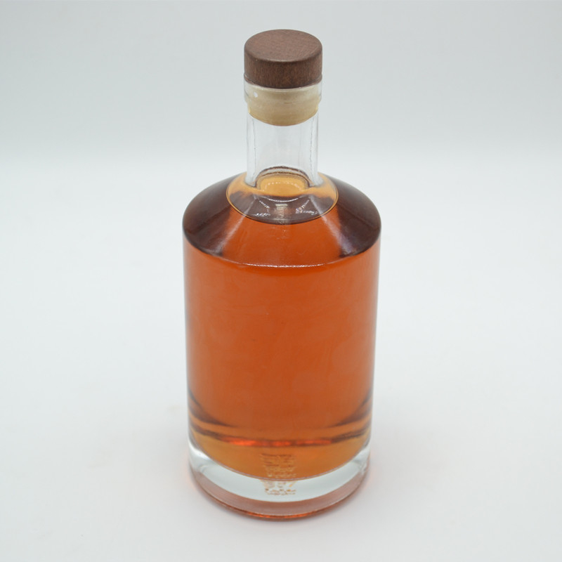Op maat gemaakte Super Ronde Super Flint lege kurkstopper 750 ml drank glas vodka fles
