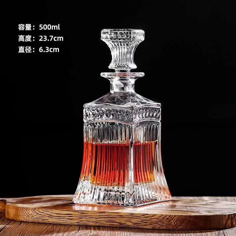 500 ml/650 ml/700 ml/800 ml kristalwit glas wijn decanter voor topkwaliteit brandy vodka