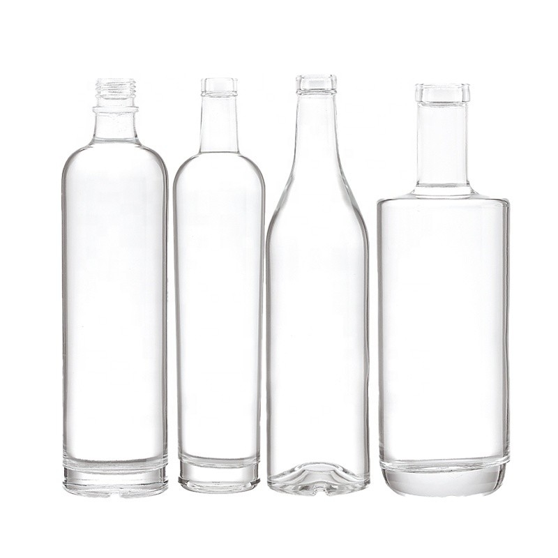 750 ml glazen drankflessen Acceptabel OEM/ODM voor metalen etiketten Rum Whiskey Vodka