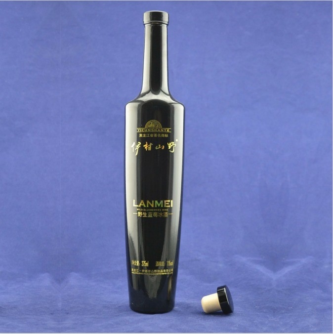 Private laber 750 ml zwarte glas wijnflessen voor wijn/olie/whisky in kartonnen verpakkingen