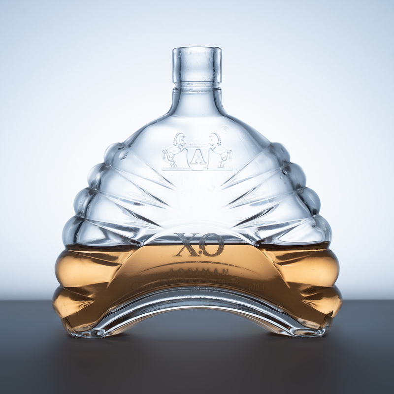 1 liter Whisky Glas Vodka Fles Leeg Spirit Fles 375ml 500ml 750ml met Cork Deksel