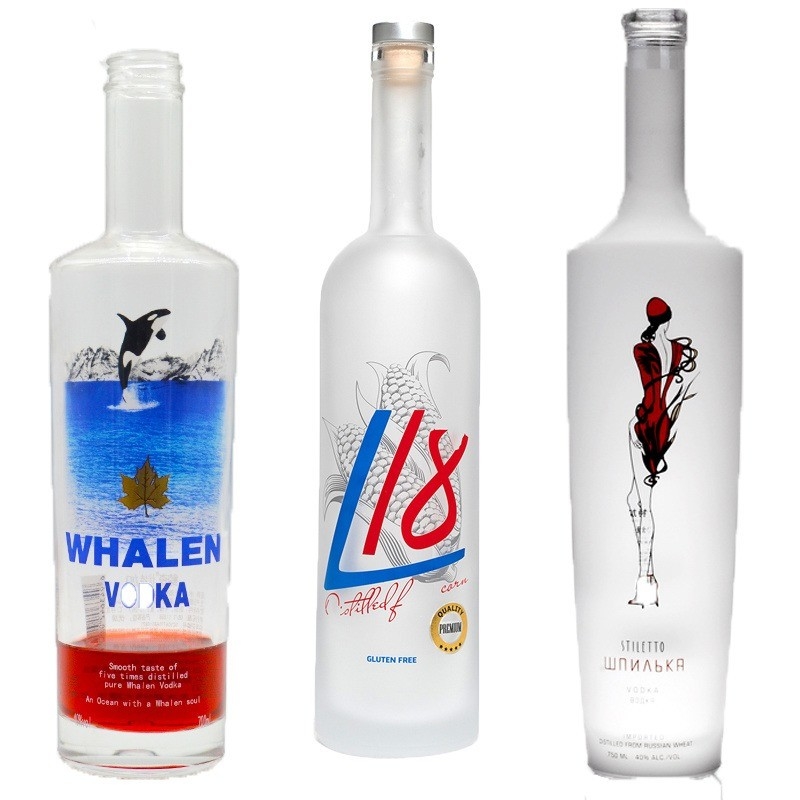 Crystal Glass 700ml 750ml 1L Gin Whisky Vodka Whisky Wijnflessen voor Liquor Package