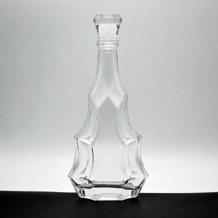 375 ml 700 ml 2 liter blauw vierkant glasfles voor het drukken van alcohol drank wodka rum gin