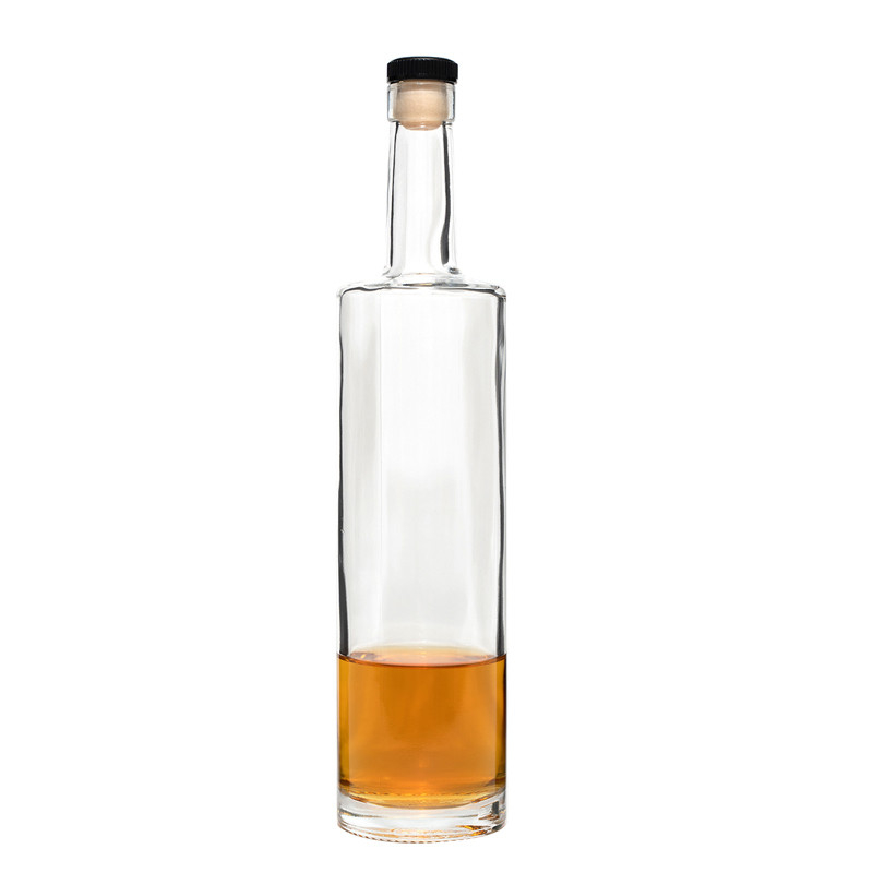 Super Flint Glass Custom Logo Leeg 750 ml 200 ml 375 ml Liquor Rum Brandy Whisky Fles