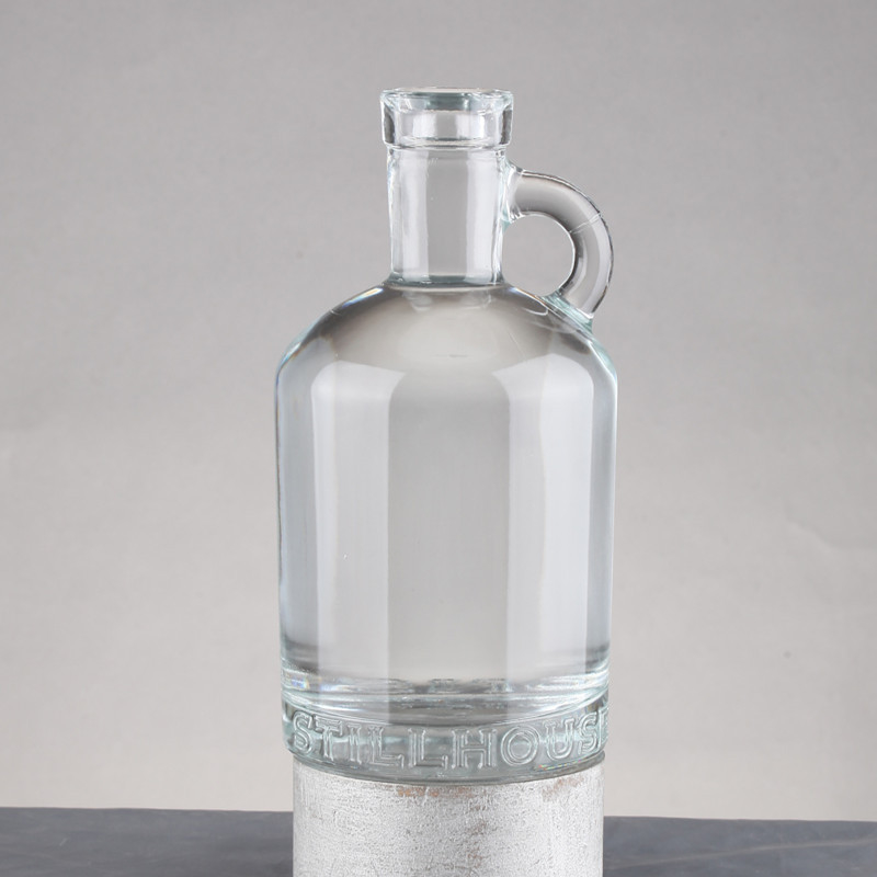 Brandy glazen fles met handvat 500 ml 750 ml vodka rum alcohol whisky glazen kraag