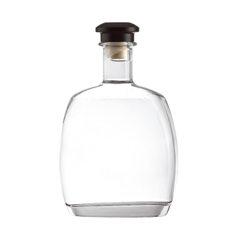 750 ml lege vodka-gin glasflessen met kurk van superfijn glasmateriaal