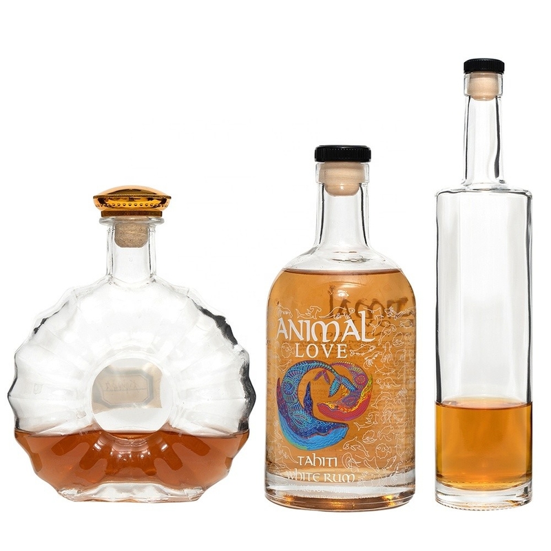 750 ml Vodka glasfles met Decal oppervlakte handhaving en Crystal Color Spray Printing
