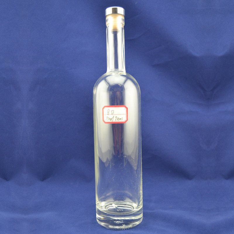 Super flint glas 750 ml fles voor dikke bodem kurk en aangepast ontwerp van drank