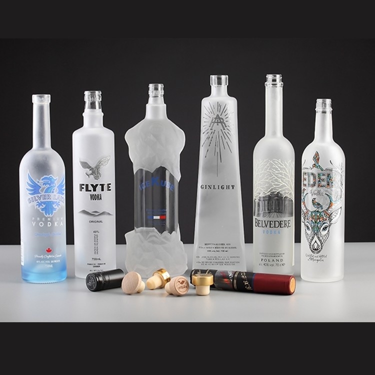 Super Flint Hot Stamping 500ml 700ml 750ml drank brandy glazen fles OEM
