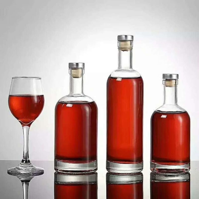 XO/Brandy/Whiskey/Vodka kristalwit glasfles met Decal-oppervlakte-handhaving