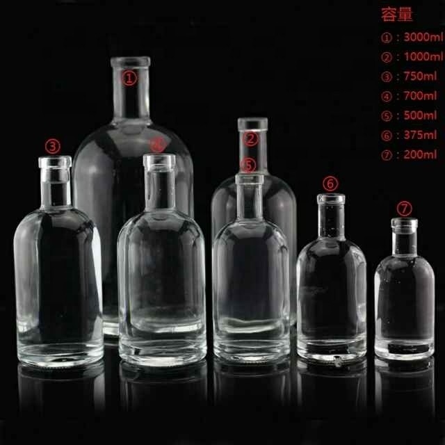 Corkverzegelingsglasfles voor de drankenindustrie in Mexico Tequila Vodka en Whiskey