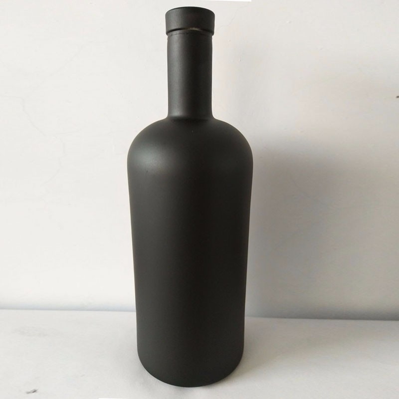 750 ml Black Label Whiskey Glasfles met Decal-oppervlak en Cork sluiting