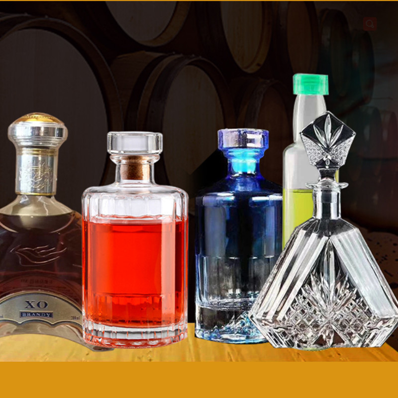 Glasflessen 500 ml 750 ml Duidelijke lege gin wijn Whisky Brandy Vodka met SGS-certificaat