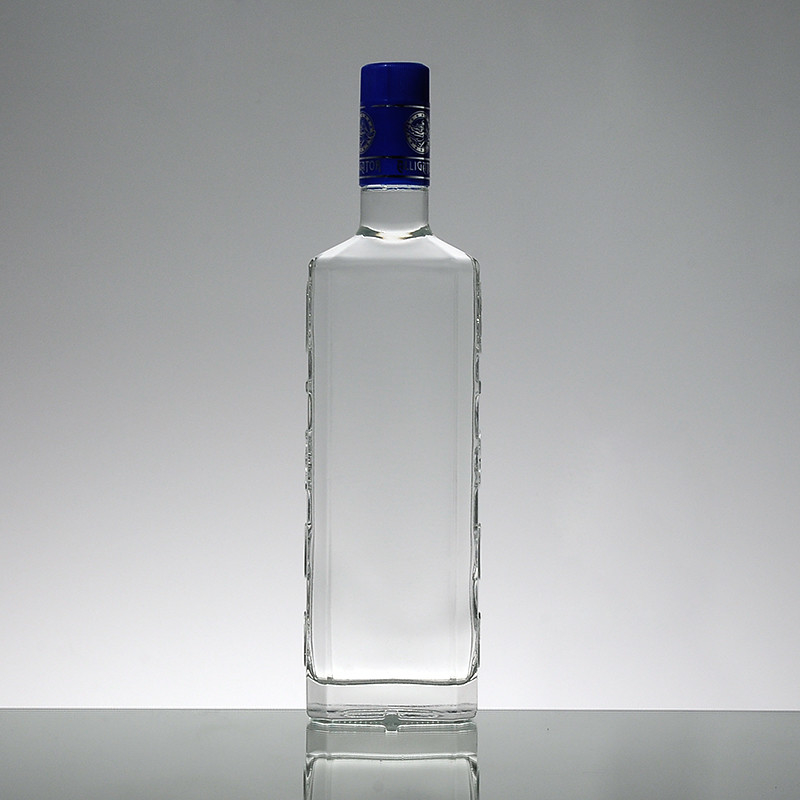 Warm stempen oppervlak hantering 1L super glas whiskey fles gemaakt van kristalwit materiaal