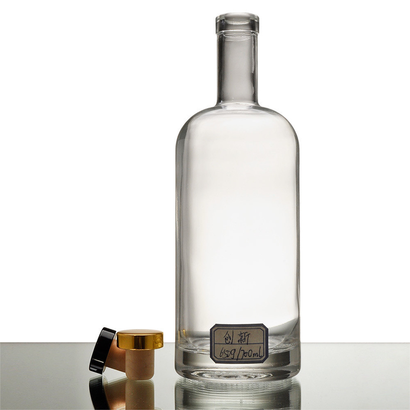 Logo Acceptabel Super Flint Glas 700 ml 750 ml drankfles voor Custom Vodka Whiskey
