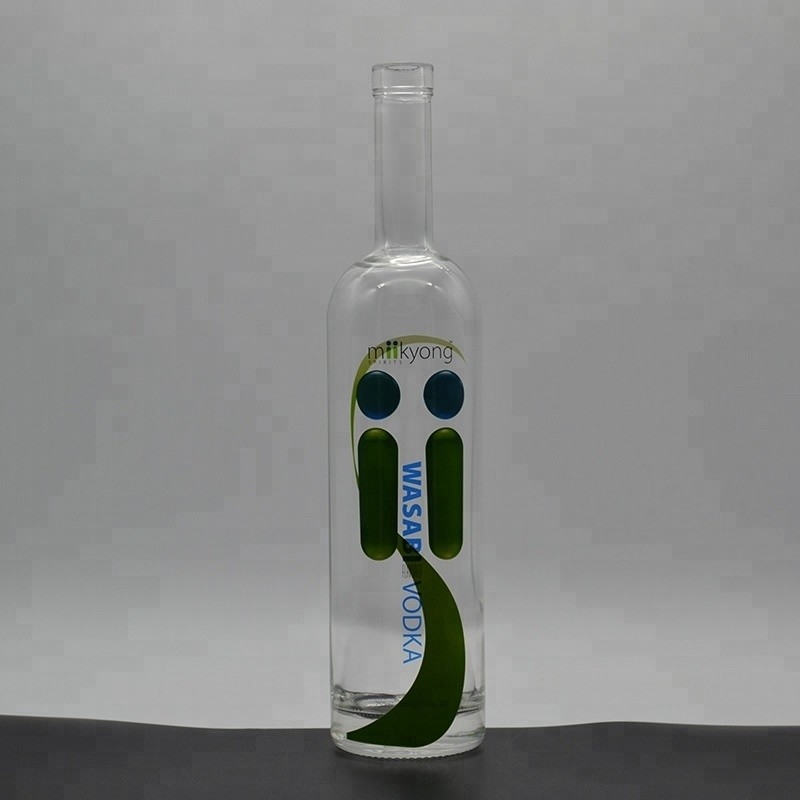 Super Flint glas kraag 750 ml wodka flessen met schroef top afdichting type op promotie
