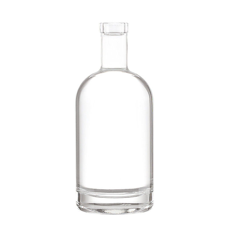 Super Flint glasmateriaal 750 ml Custom logo glasfles voor brandy whisky vodka gin