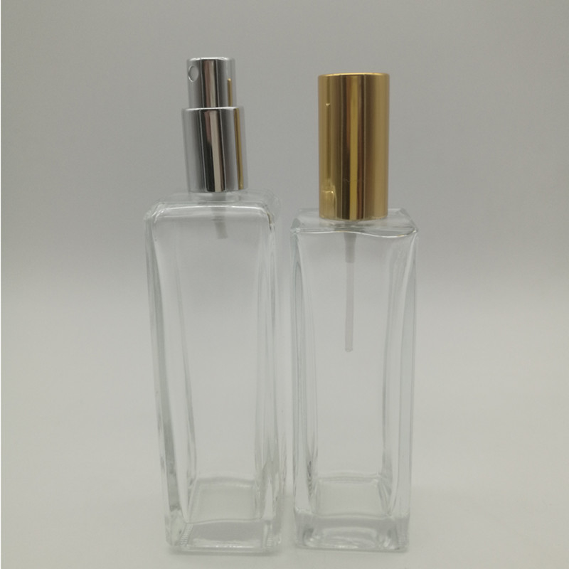 30 ml 50 ml 100 ml Sproeikristallen lege glasflessen Luxe logo Decal of Printing