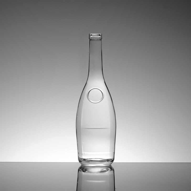 Ronde Cork Top Deksels Glasfles voor 550ml 700ml 750ml Vodka Gin Rum in cilindrische vorm