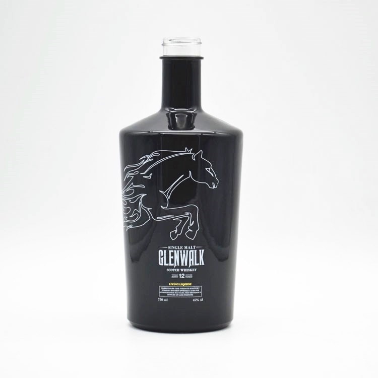 Verzegelingsvorm Schroefkap/Korkglasfles voor extra witte decal Wijn Zwarte fles Logo