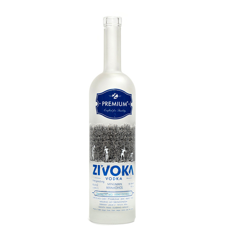 Super Flint glasflessen voor wodka Whisky drank in 500 ml 700 ml 75 cl bevroren materiaal