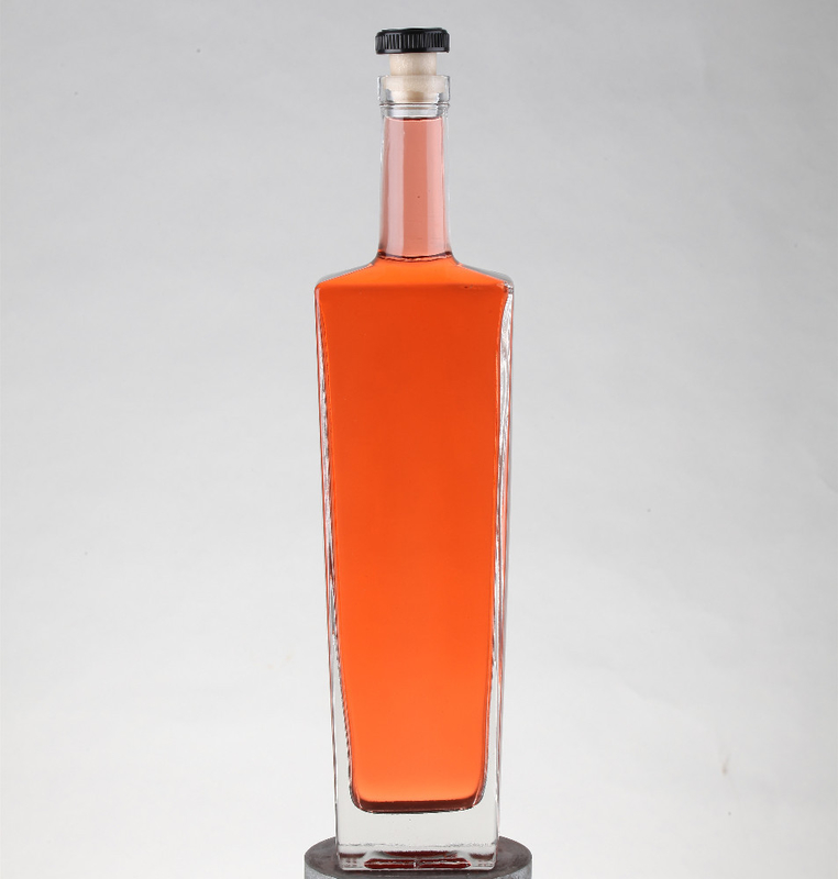 Warm stempelen oppervlak hantering super flint topklasse gin vodka 750 ml vierkant glasfles FOB